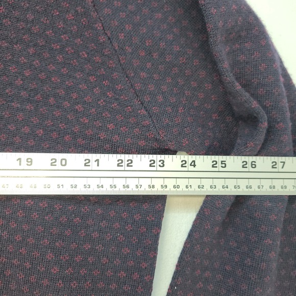 Brooks Brothers Sweater Mens Large Blue Birdseye 100% Merino Wool  1/4 Button - Picture 5 of 8